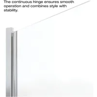 Infinity 27- 28 in Width, Semi-Frameless Clear Glass, Brushed Nickel Finish 2