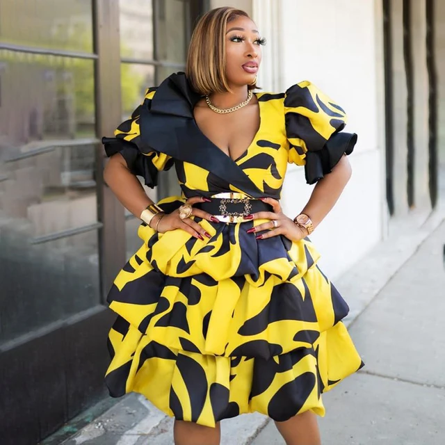 Ebere V Neck Layered Gown - Image 5