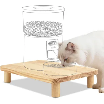Supporto per Cibo per Gatti per Distributore Automatico e Ciotole Tradizionali, Stazione Rialzata per Alimentazione Gatti, Allevia Visibilmente la Pressione sulla Colonna Vertebrale e sulle Articolazioni degli Animali Domestici