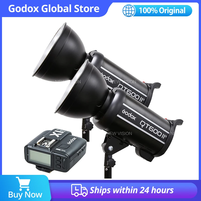 2pcsGodoxQT600IIGN7618000sHighSpeedSyncFlashStrobeLight