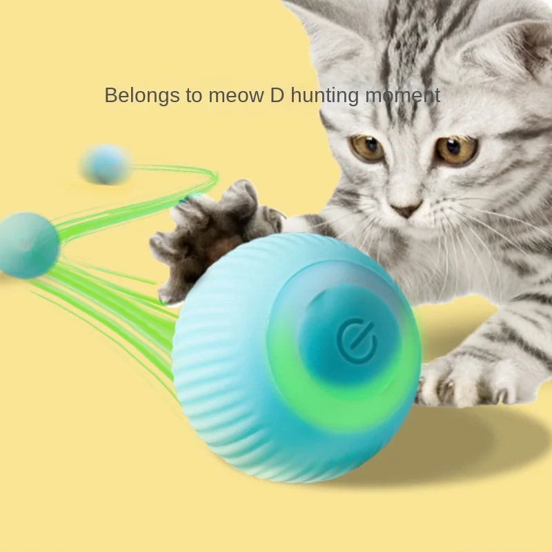 Smart Electric Cat Ball Toys Automatic Rolling Cat Toys for Cats Training Self moving Kitten