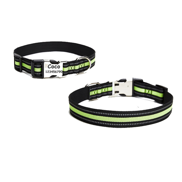 Dog Collar Personalized Anti-Lost Pet Collar for Small Medium Large Dogs Engraved Id Tag Nameplate Dog Collar