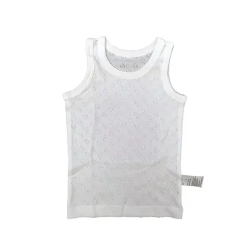 Kid's Cotton White Tank Top 1