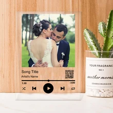

Custom Photo Acrylic Board Music Plaque Song Code Album Cover Plaque Personalized QR Code
