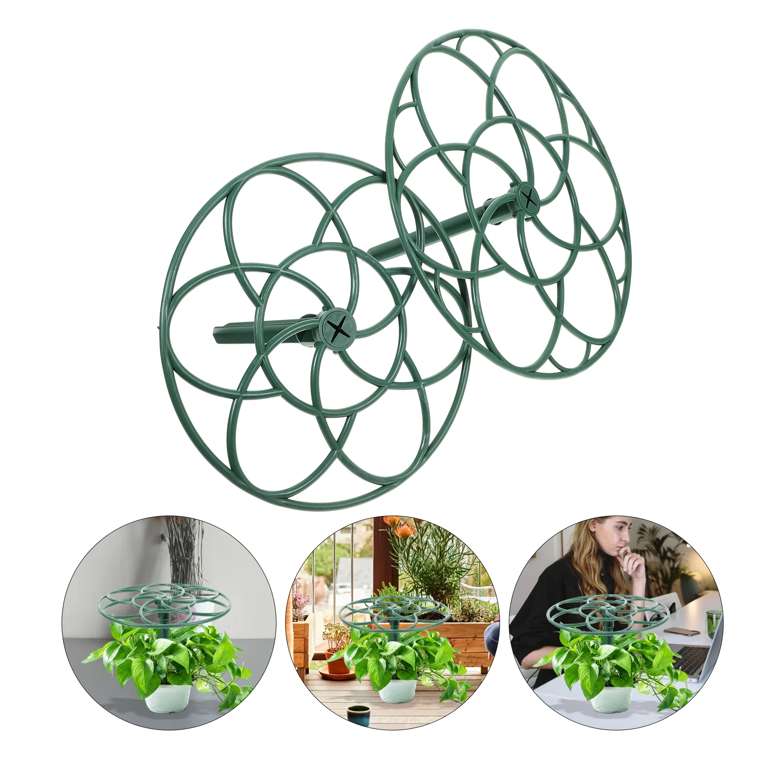 

2 PCS Lollipop Holder Environmentally Friendly Flower Support Climbing Vine Rack Plants Ring PPE Material Stands Protection