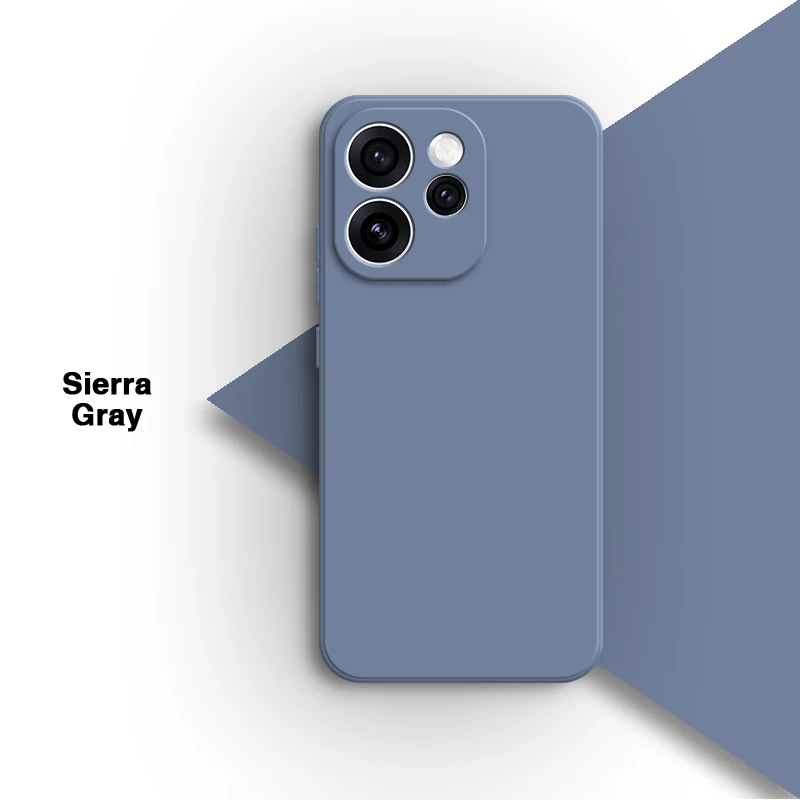 Premium Liquid Silicone Phone Case with Lens Protection - High Quality TPU Classic Back Cover