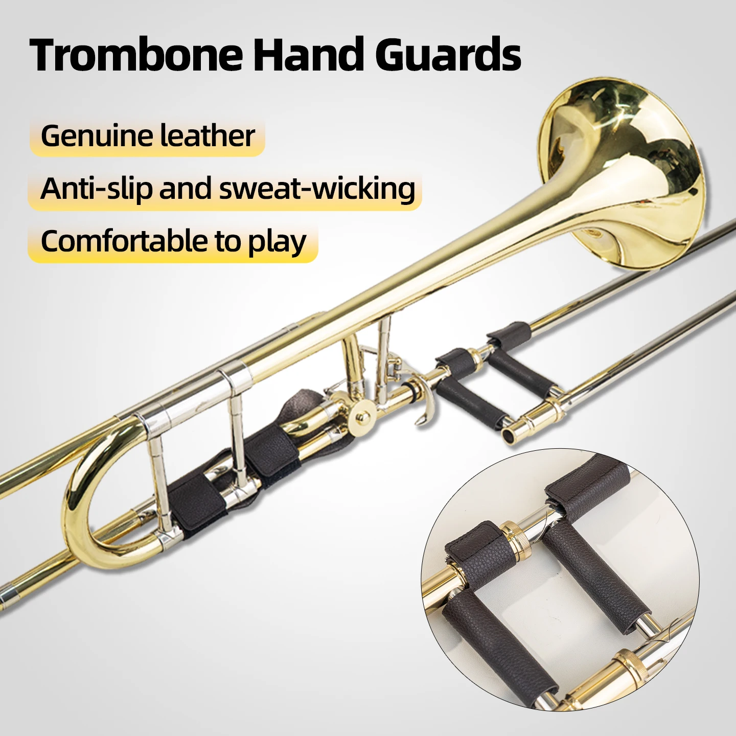 Trombone Hand Guard Leather Cover 2