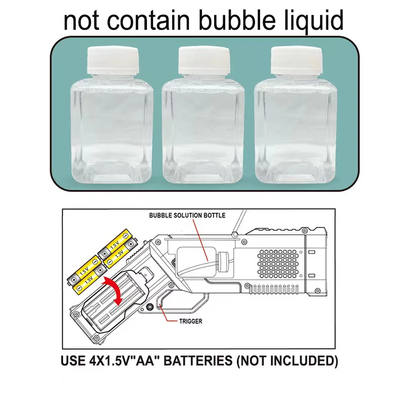luminous automatic Electric Bubble Gun Gatlin Bubble Gun Machine Soap Bubbles Magic Bubble Bathroom Outdoor Toys For Children 6