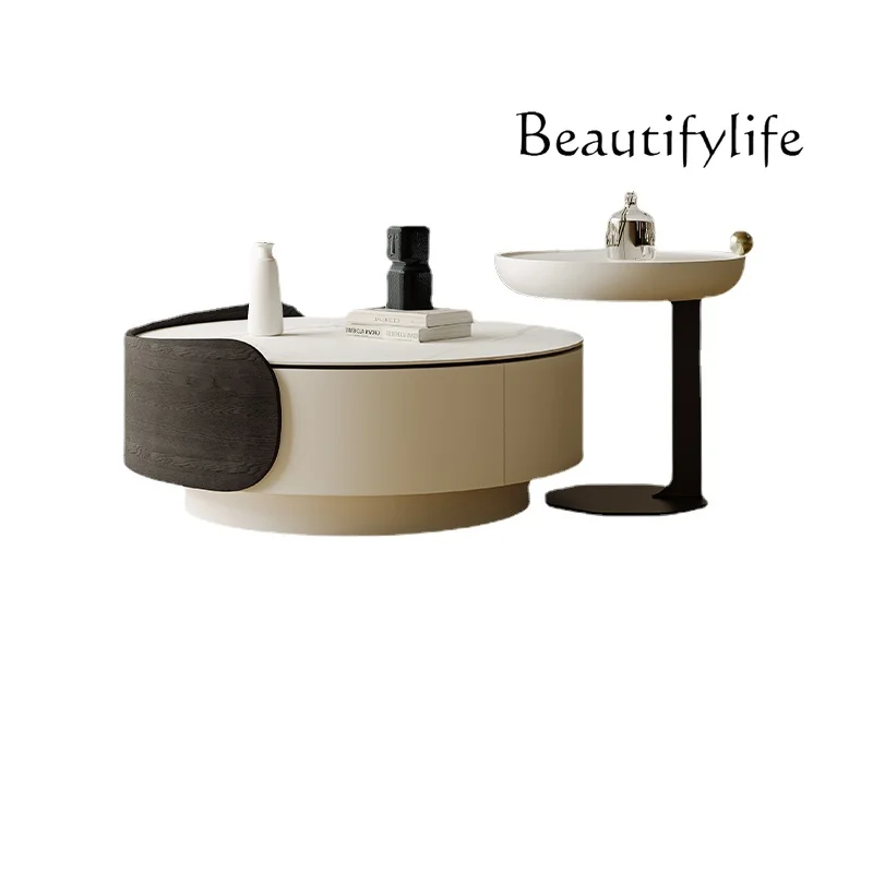 

French Retro Coffee Table Living Room Home Small Apartment Italian Minimalist Chic Style High-Grade Artistic Coffee Table