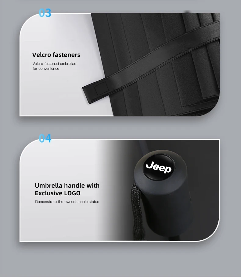 Automatischer Sonnenschirm aus Vinyl, Sonnenschutz und Regenschutz, UV-Schutz, automatisch faltbar, für Jeep Wrangler. – Detail 3