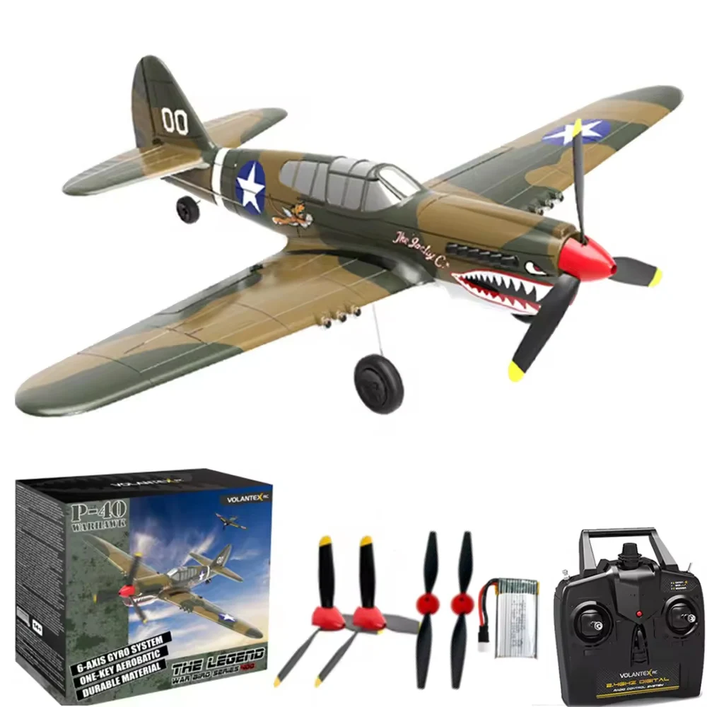 RC letadlo P40 Fighter EPP 2,4 GHz Gyroskop 6 os Armádní zelená