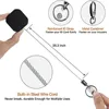Heavy Duty Metal Retractable Badge Holders Carabiner Keychain Belt Badge Reels Clip Key Ring ID Card Holder 28.3inch Reinforced 3
