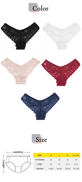 FallSweet Pack of 5,Women Lace Panties Sexy Cameroon