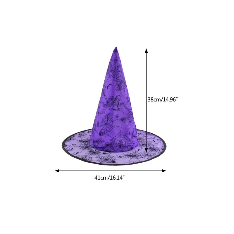 

Unisex Halloween Peaked Witch Hat Multi Type Wizard Hat Men Women Party Headgear Cosplay Festivals Party Props Decor F3MD