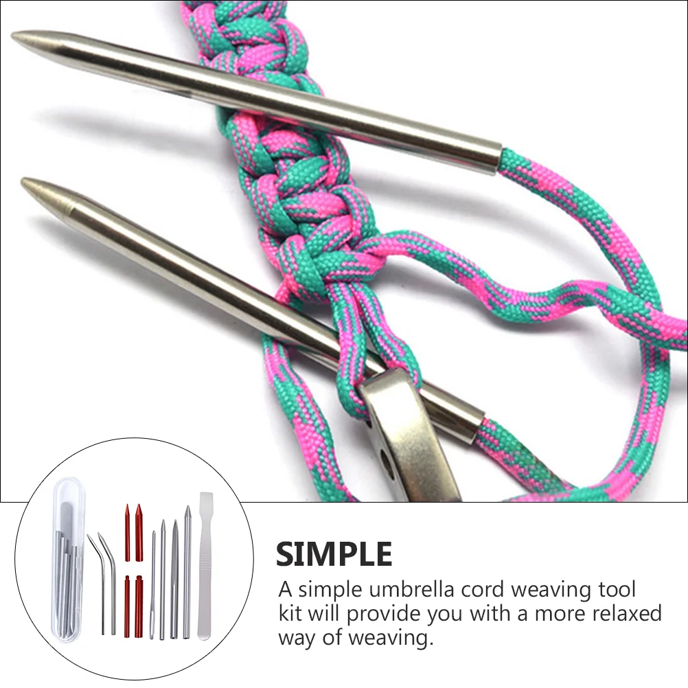 Paracord Needle Stitching Lace Weavinglacing Bracelet Fid Kit Accessories Set Tools Tool Smoothing Braiding Knotter Leatherjigs paracord rope braided paracord paracord accessories paracord bracelet outdoor accessories paracord bracelet accessories paracord lanyard pendants paracord needle set paracord jig
