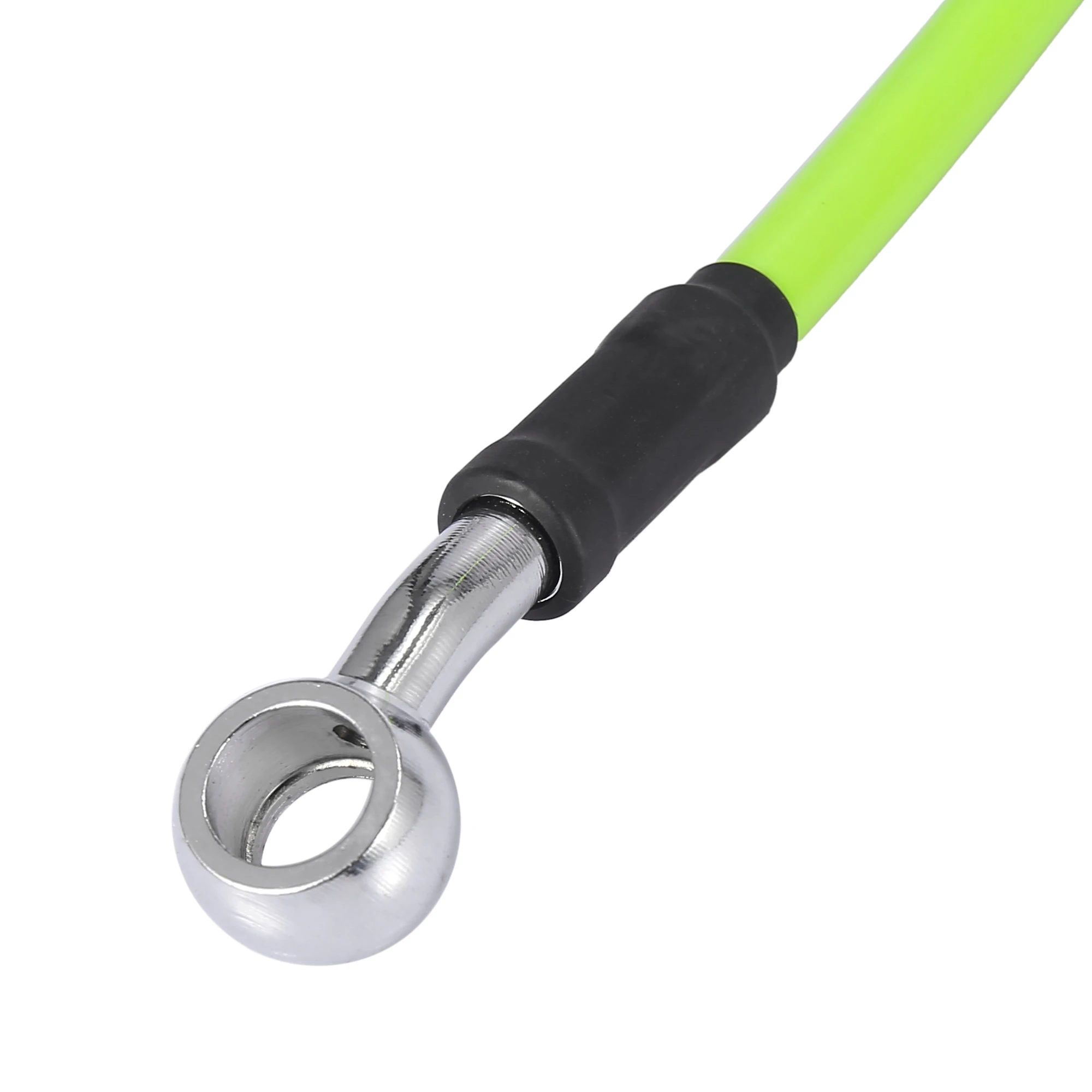Motoforti Universal 40cm Motorcycle Brake Clutch Oil Hose Line Pipe Green Hydraulic Reinforced Stainless Steel Braided Hose