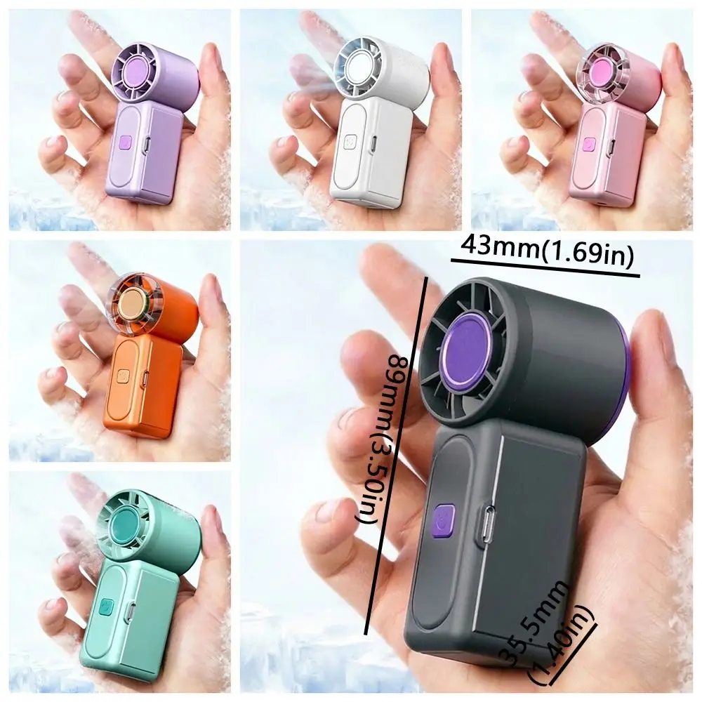 USB 충전식 미니 휴대용 선풍기 초저소음 강력풍 휴대용 터보 팬 조절 가능 냉각 포켓 팬 야외 여행용
