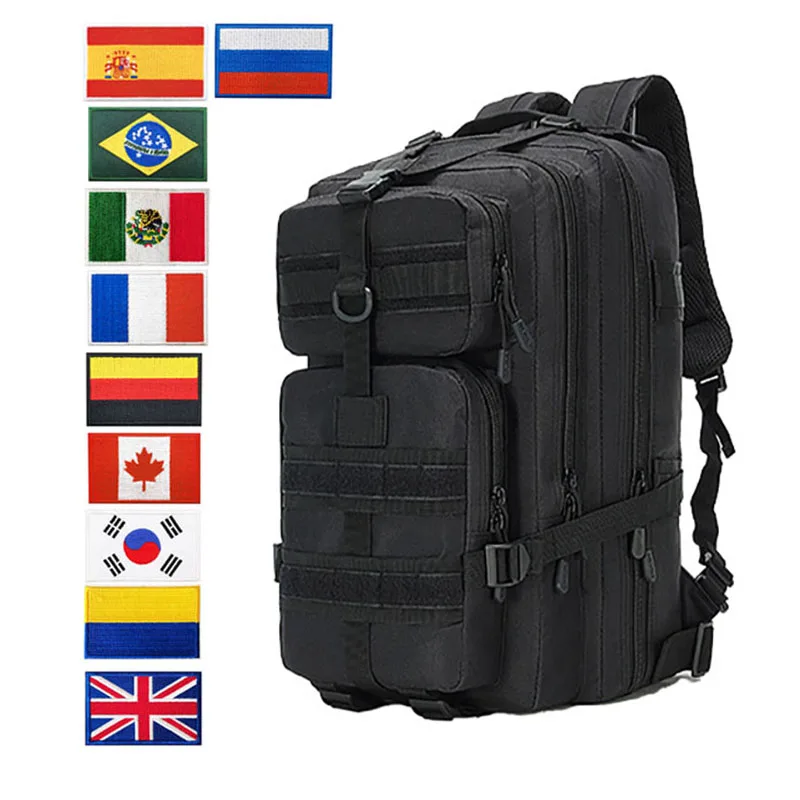 

2023 High Capacity 35L Tactical Backpack Male 3P Military Molle Bag Outdoor Camping Mountaineering Hiking Rucksack Medium Size