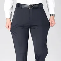 TRAF Autumn And Winter Thick Men's Fashion Comfortable Casual Long Pants Four-Sided Elastic Pants Loose Straight Leg Suit Pants