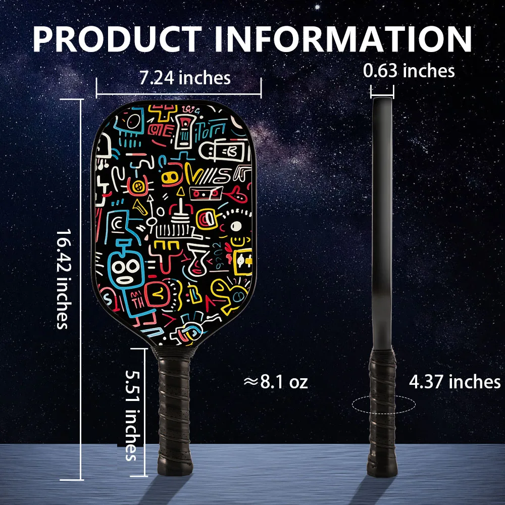 Joysent Thermoformed T700 Carbon Fiber Pickleball Paddle Smooth-faced Control Gen 3 Core EVA Foam Edge PP Honeycomb 16mm