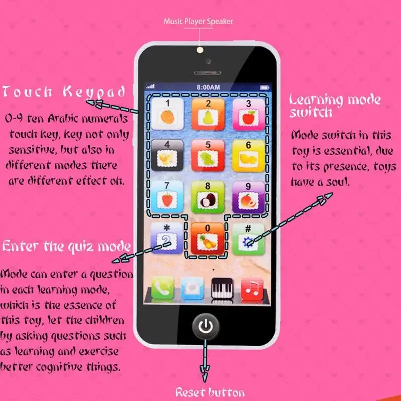 Montessori Baby Cell Phone Toys Educational Toys For Boys Girls Toddler