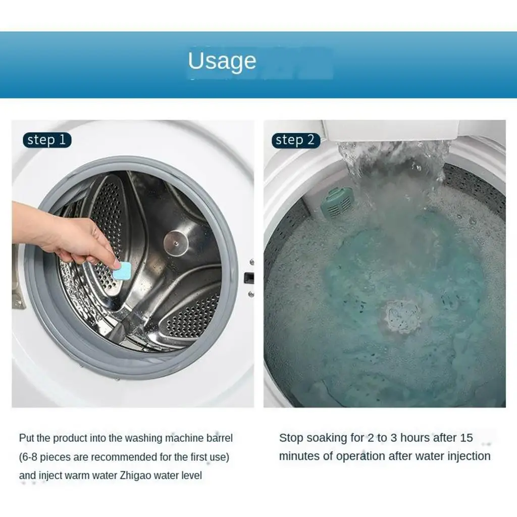Washing Machine Tablets Washing Machine Slot Cleaning Bathroom Kitchen Load Cleaning Agent Stain washing machine tablets washing machine cleaner tablets