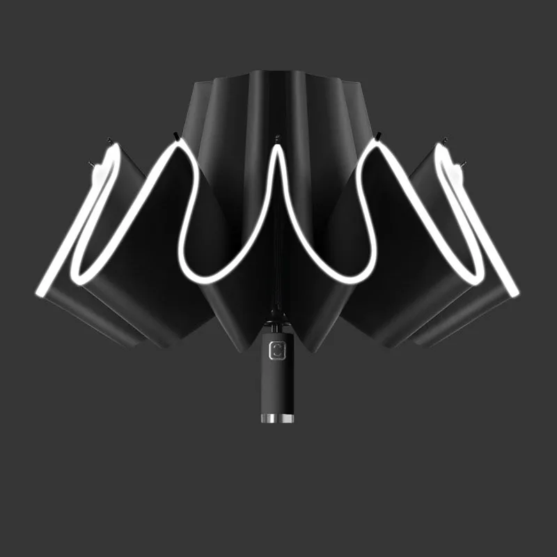Folding Umbrella 10 Bones Large Windproof Automatic Reverse Folding UV Umbrella For Men Women