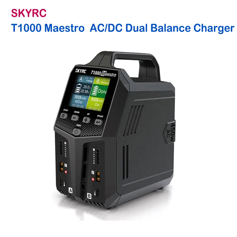 

SKYRC T1000 Maestro Charger Lipo Battery Balance Charger BD350 Discharger AC/DC 1-6S LiFe NiMH NiCd Battery Charger