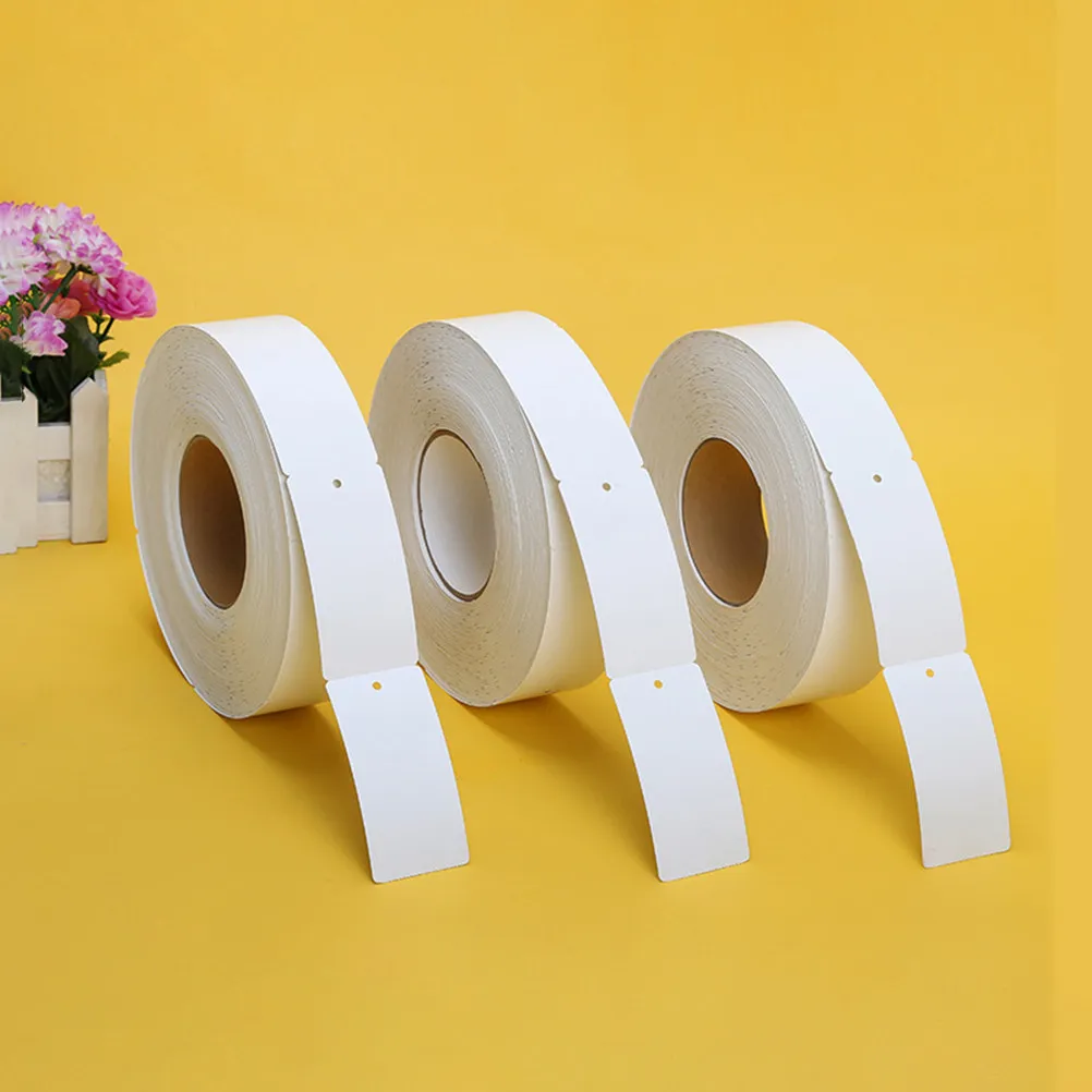 빈 행택 카드 의류용 하드 종이 태그 DIY 인쇄용 35X100Mm 흰색 걸이 구멍 디자인 파일 라벨 공예용