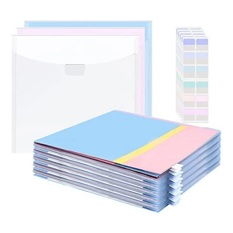 50pcs-scrapbook-paper-storage-organizer-with-120pcs-sticky-index-tabs-for-holding-scrapbook-paper-cardstock-vinyl-paper-kit-set