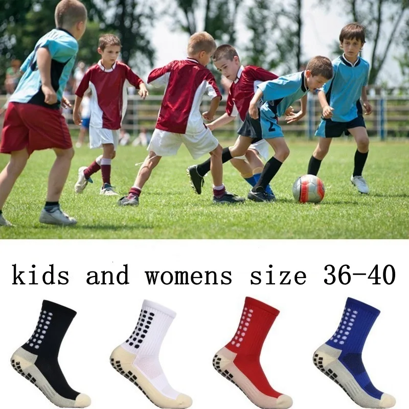 

football of classic mid length socks for children 3 pairs and women's anti-skid socks, sweat absorbing towel bottom sports socks