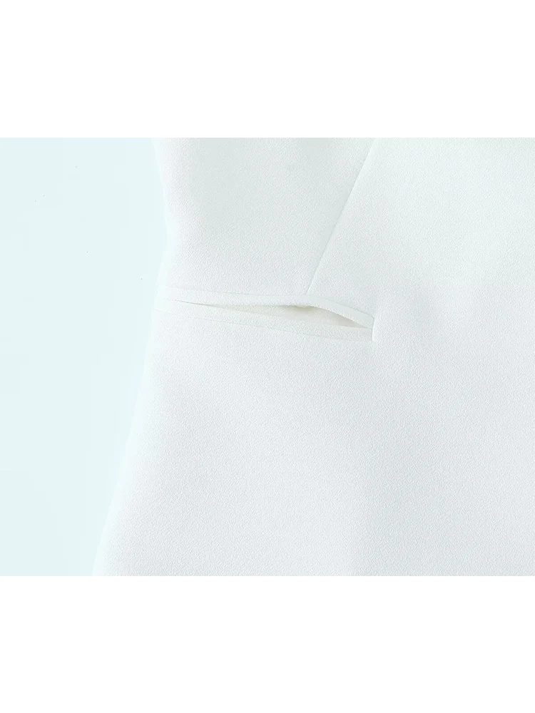 TFMLN New Women Spring Summer Asymmetrical Vest Female V-neck Slim Commuting Vest  Sleeveless Top Buttons Black White Outerwear