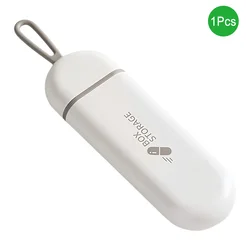 Compact and Portable Moisture - Proof Pill Organizer with 3 Compartments (White)