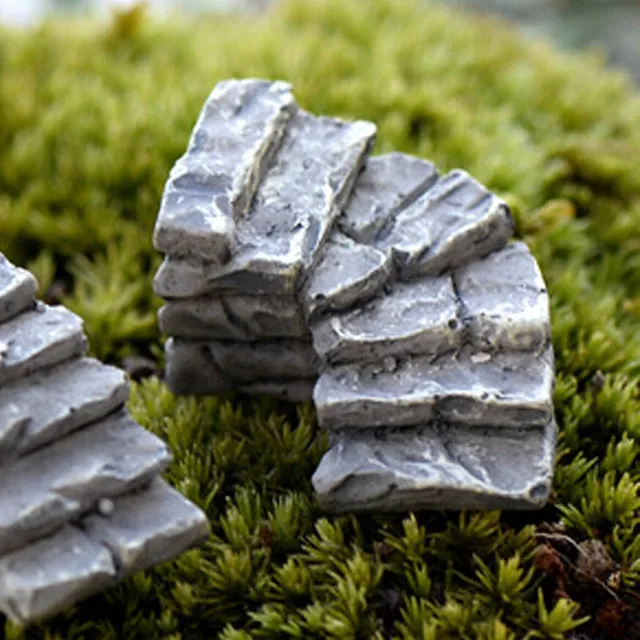 Miniatűr Kőhajlító Híd Lépcsőn Lakberendezés Tündér Dísz Kerti Tündérkert Miniatűrök Gyanta Dekoráció Mini Kézműves - Image 3