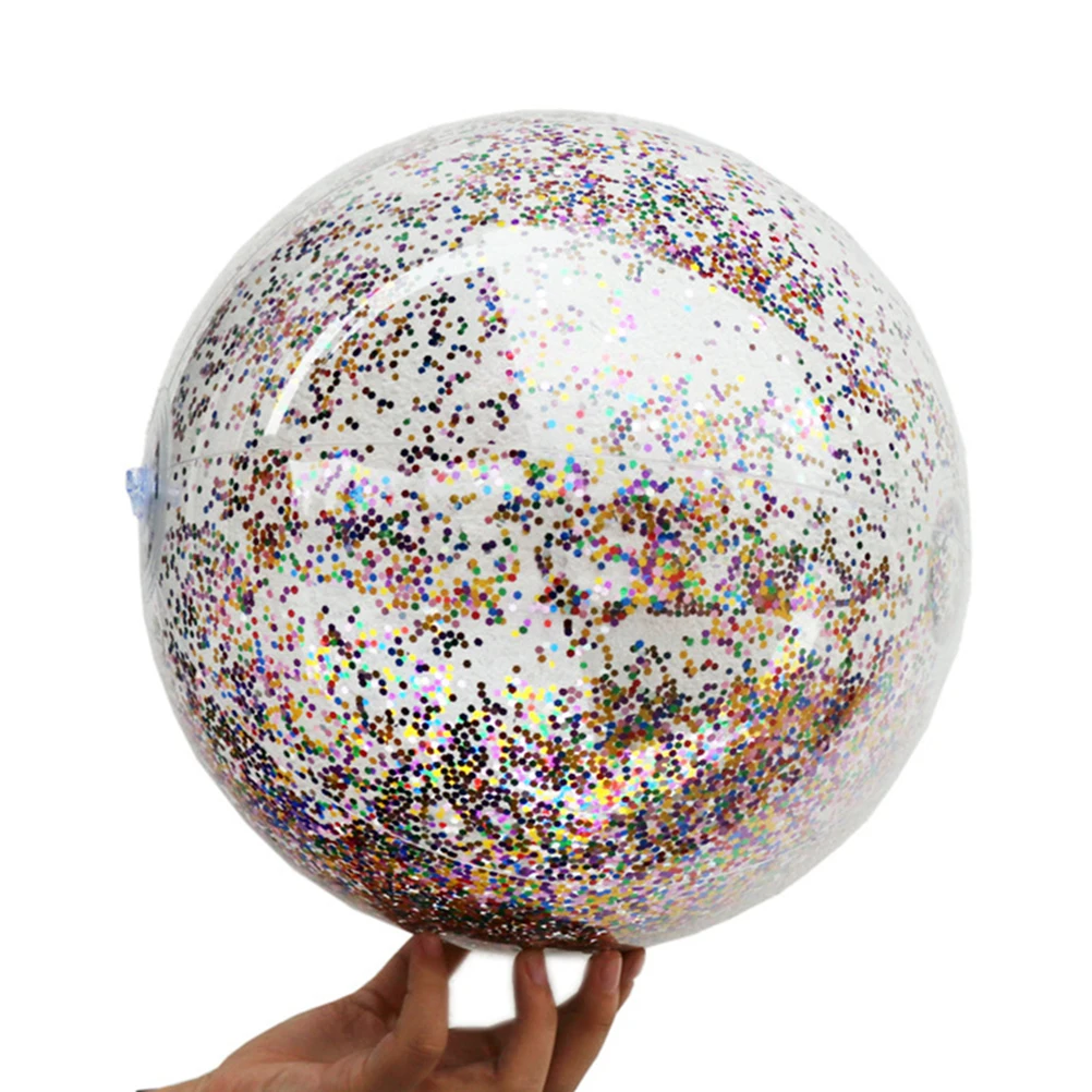 Beach Ball Balls Pool Glitter Inflatable Party Sequin Swimming Kids Water Favors Bulk Toys Confetti Christmas Floating Games