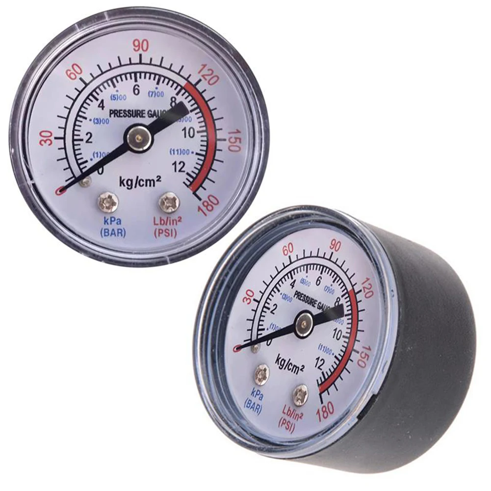 Air Compressor Pneumatic Hydraulic Pressure Gauge 012bar / 0180psi Manometer Mini Air Pump