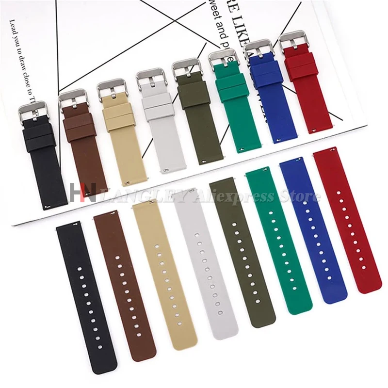 Universal Silicone Rubber Watch Strap - Multi-Size Adjustable Band