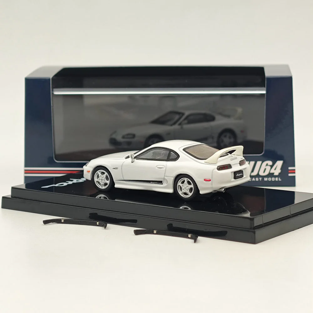 SUPRA RZ JZA80 맞춤형 VER, 액티브 스포일러 화이트 HJ643042W 다이캐스트 모델 자동차 컬렉션 장난감, 취미 일본 1/64
