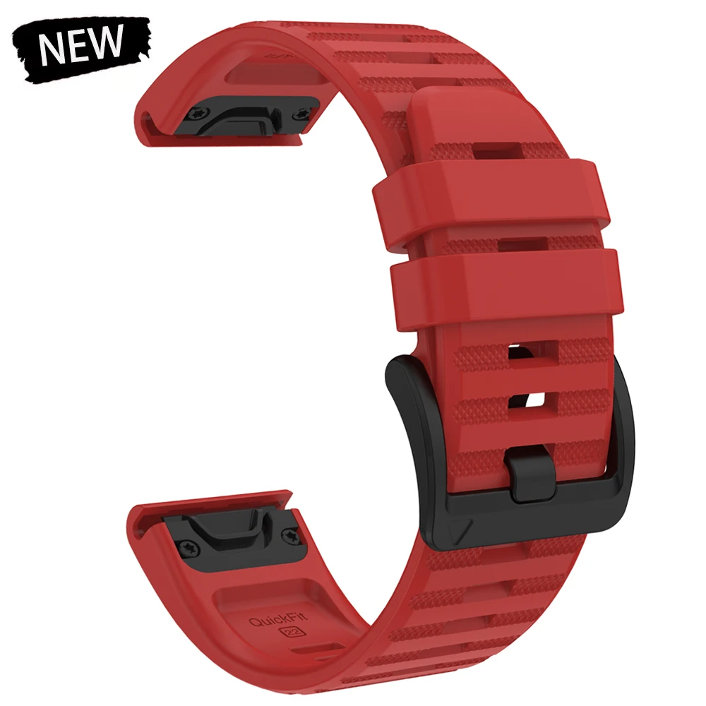 Premium Silicone Sports Strap - QuickFit 22/26mm Watch Band Replacement