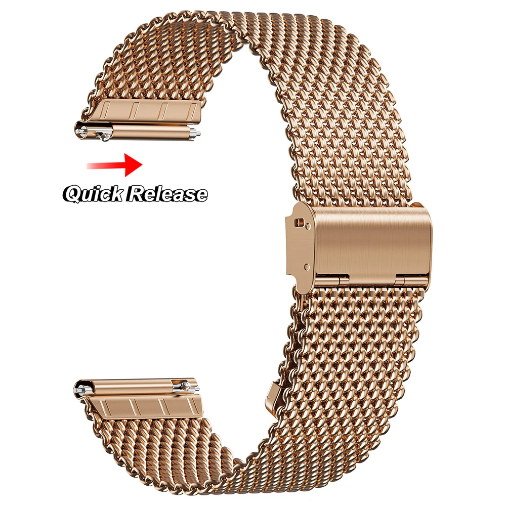 Sleek Silver Milanese Mesh Metal Wristband Bracelet