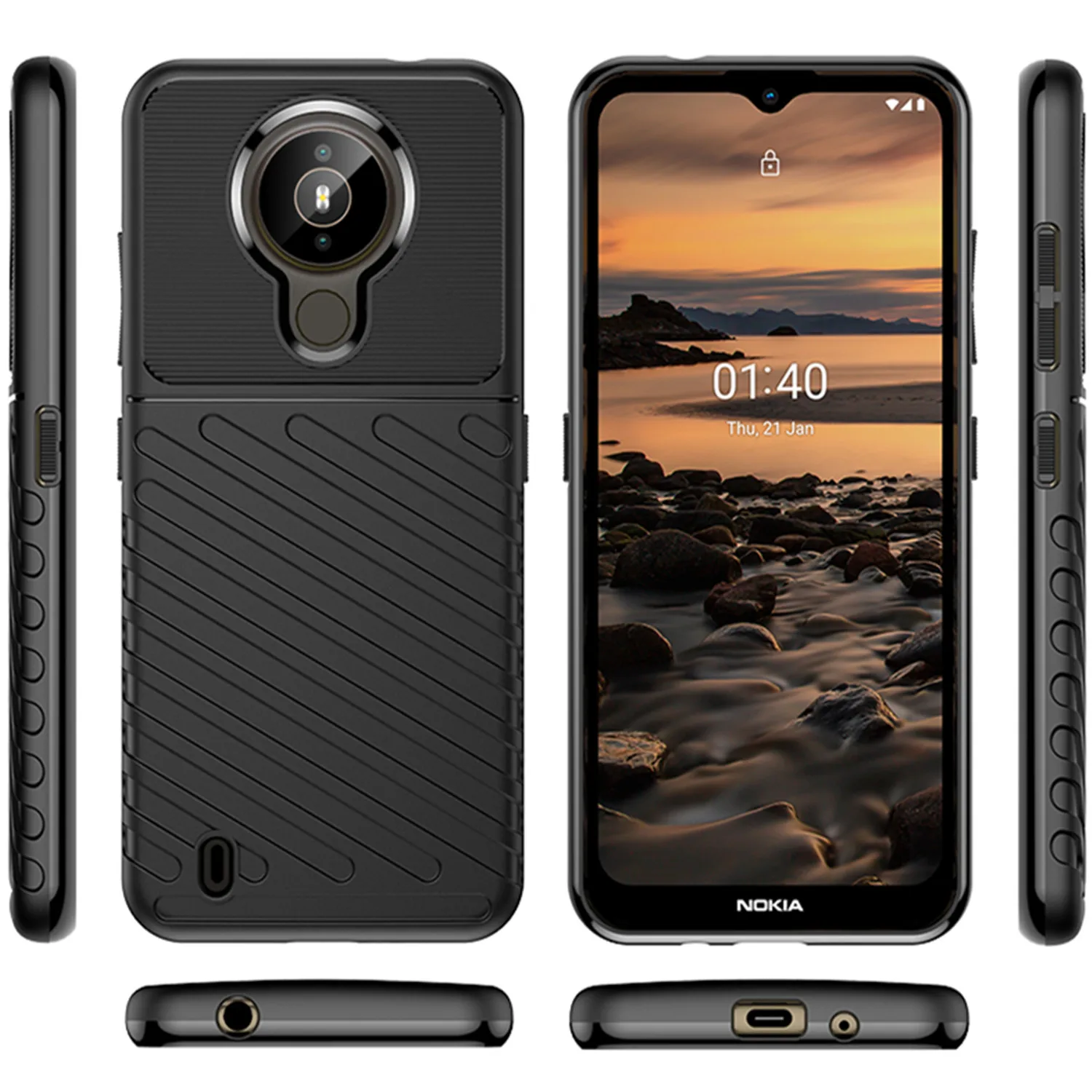 Soft Silicone Thunder Back Cover - Luxury Mobile Shell Coque s