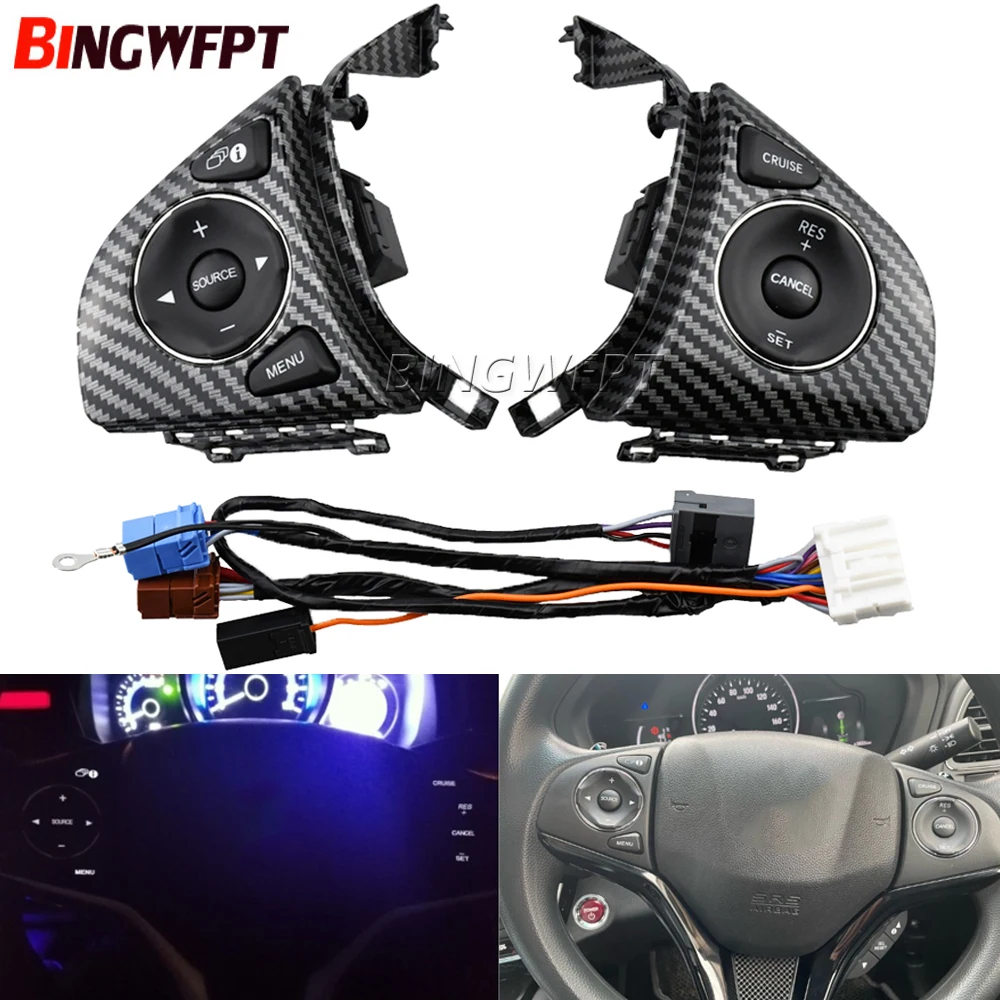 Carbon Fibre For Honda Fit 2015 2016 2017 2018 Audio Radio Remote