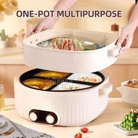 Household Large Capacity Electric Chafing Dish Four-Grid Multifunctional Integrated Hot Pot Electric Caldron 2