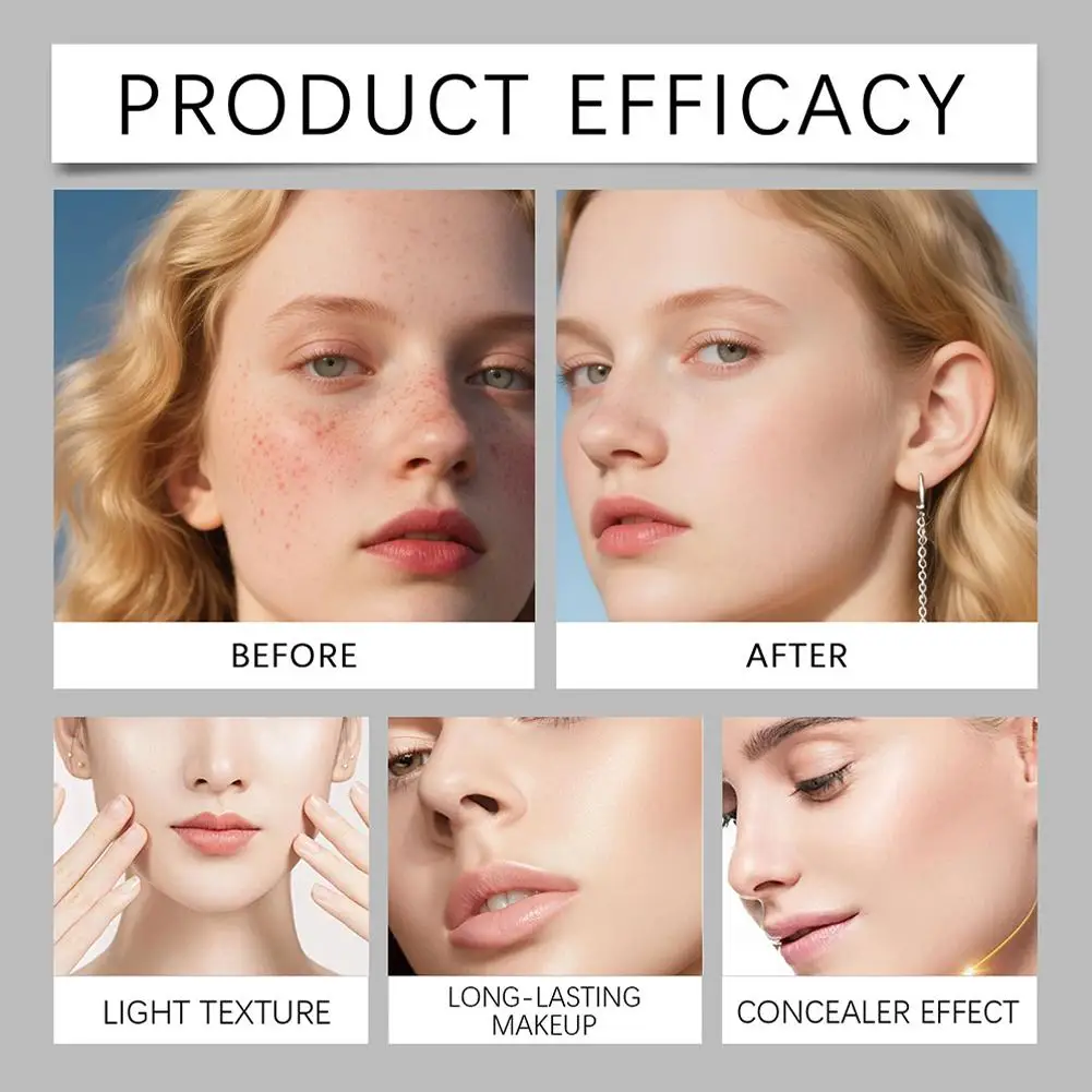 LUVIE GLOW Mushroom Head Cushion Foundation BB/CC Cream Oil-Control Moisturizing Brightening Buildable Coverage Korean Beauty – Detail 16