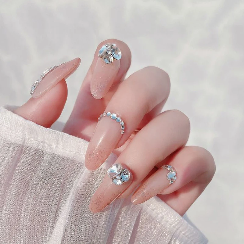 Resin Crystal Nail Art Rhinestones 3D Ballet Design French Manicure