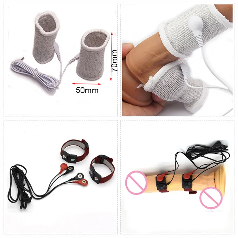 Electric Sex Toys Electric Shock Sex Toys Penis Ring Masturbator,Electro Stimulation Bdsm Glans Trainer Cock Cage,Estim Urethral Catheter Sounds