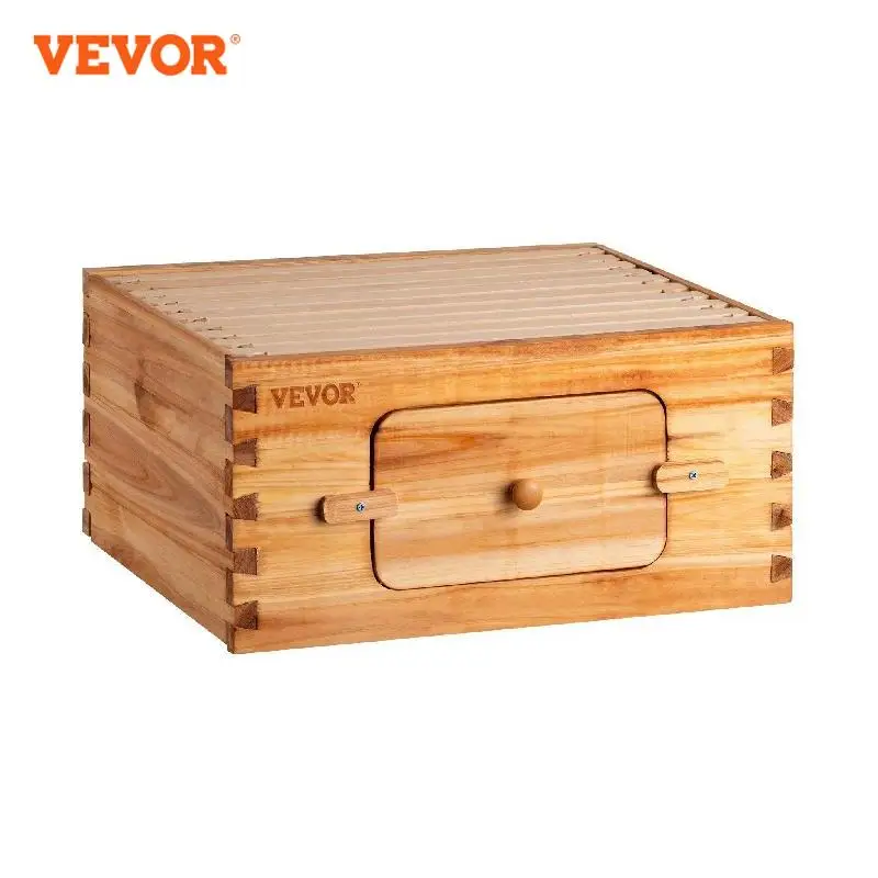 

VEVOR Hive Complete Beehive Kit 5 Types Bees Box Dipped in 100% Beeswax with Wooden Frames and Waxed Foundations for Beginners