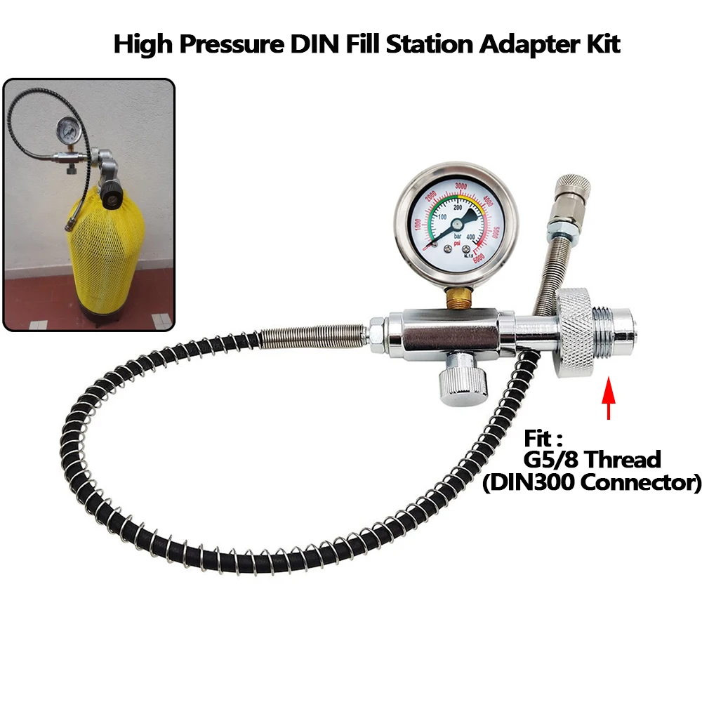 Adapter for PCP air filling station for diving cylinder with G5 / 8