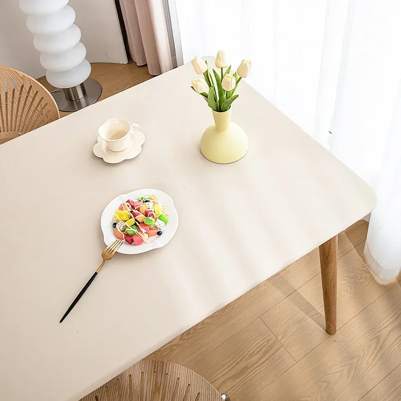 

Large Size Lambskin Texture Waterproof Tablecloth Wrinkle Resistant Table Cover for Picnic Dining Kitchen Wide Application