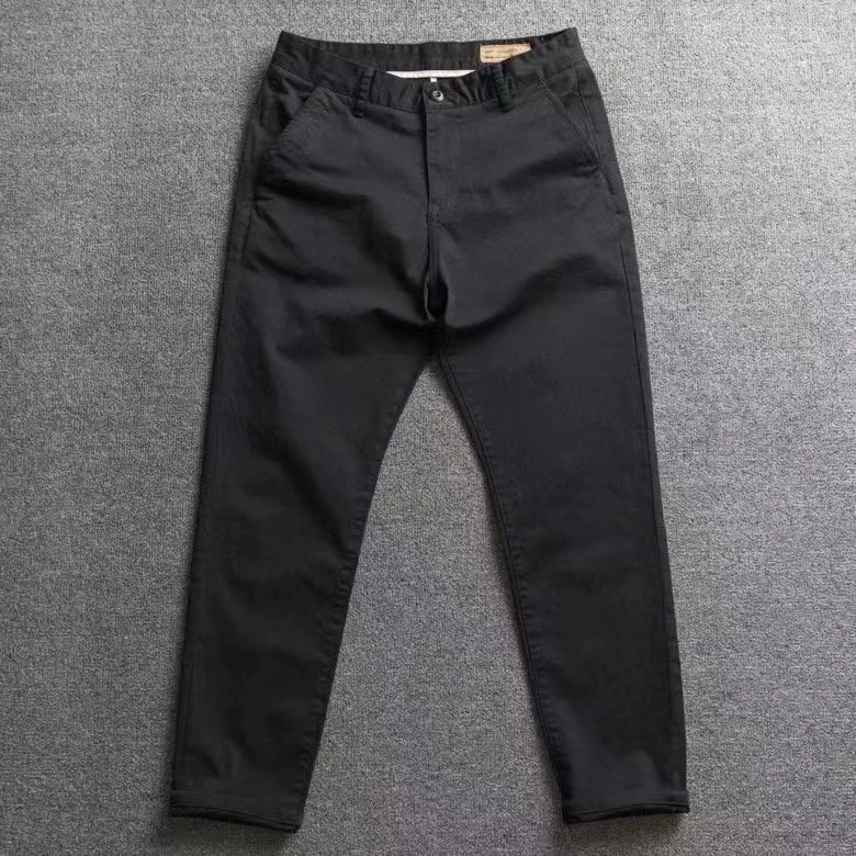 Free shipping, high-quality pure cotton men's casual pants, simple solid color casual pants